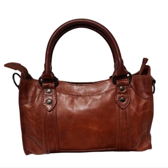 Frye Leather Melissa Satchel Handbag - Red Clay new!!!‎ - Picture 1 of 16